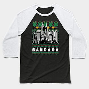 Bangkok Thailand Ugly Christmas Baseball T-Shirt